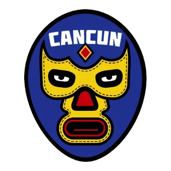 Sticker luchador Canc&uacute;n